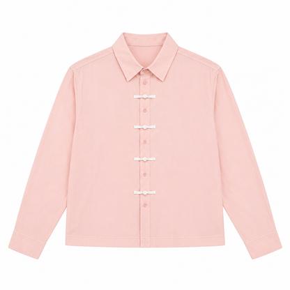 CHEMISE BOXY À BRANDÉBOURGS