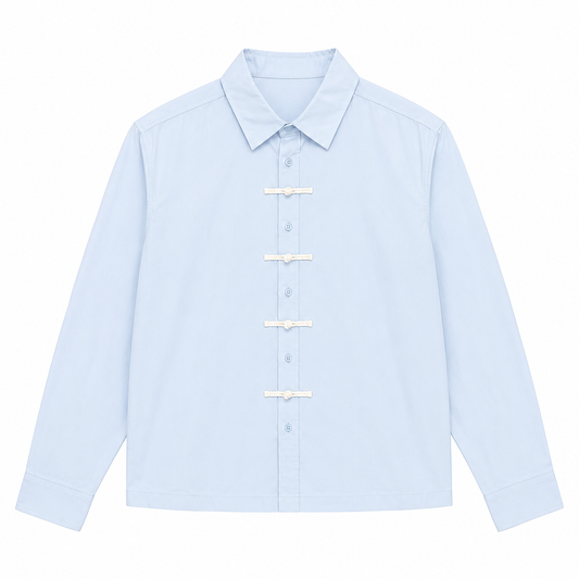 CHEMISE BOXY À BRANDÉBOURGS