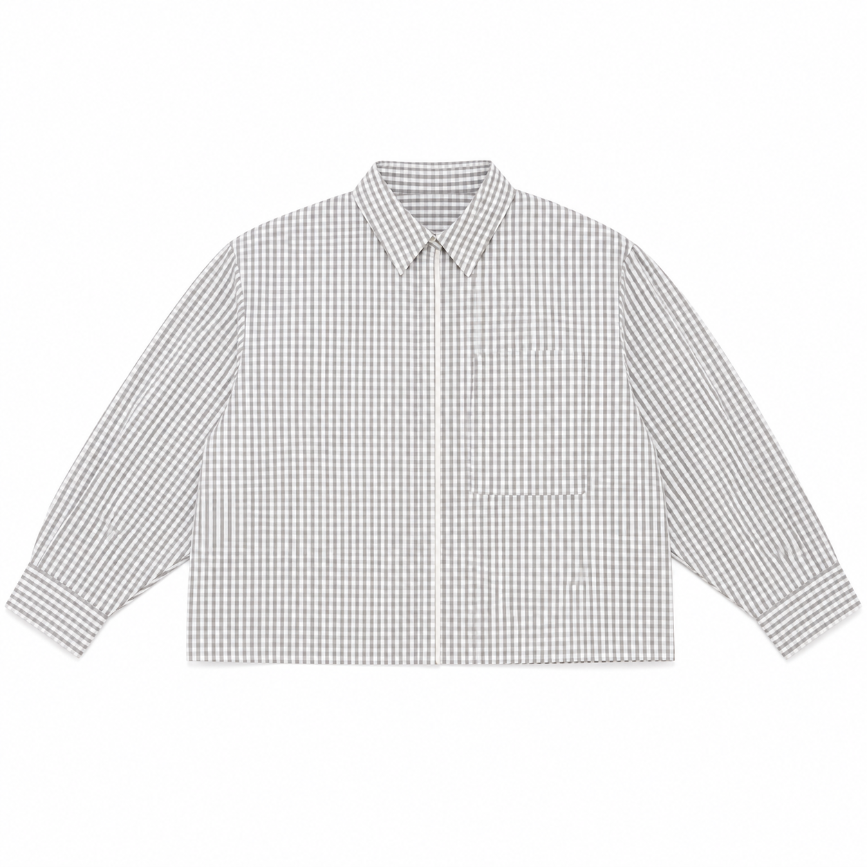 VESTE BOXY À POCHE COUPE-VENT ZIPPÉE À CARREAUX