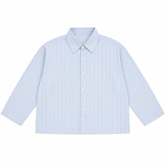 CHEMISE BOXY TEXTURÉE À RAYURES