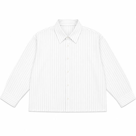 CHEMISE BOXY TEXTURÉE À RAYURES