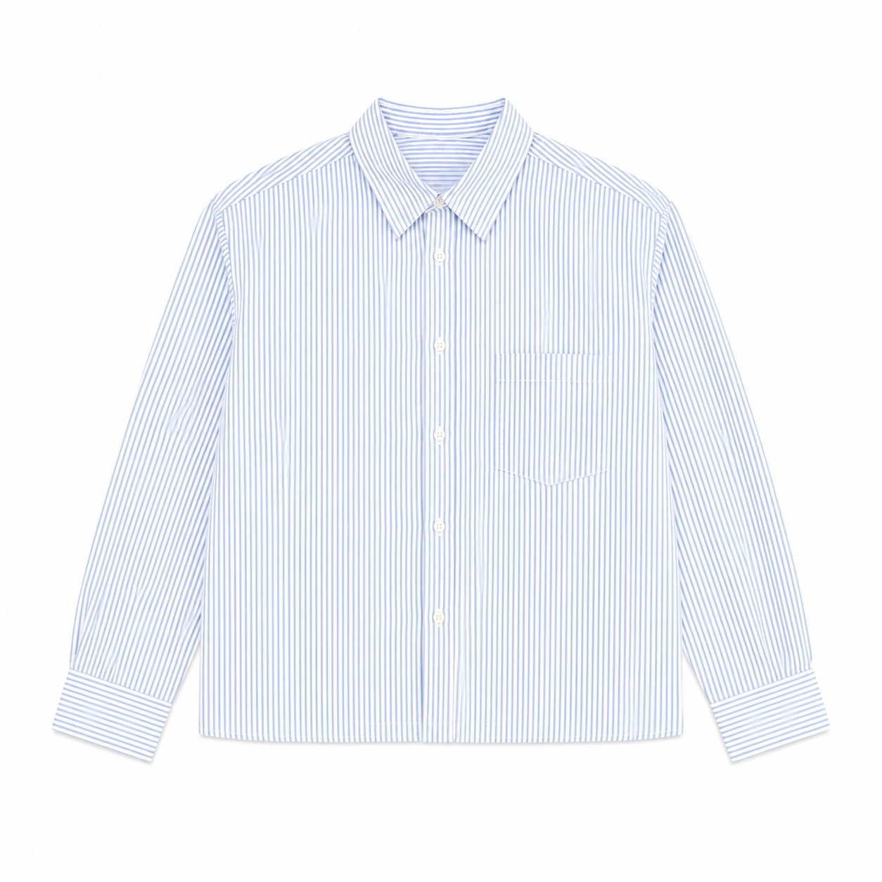 CHEMISE BOXY LONG MANCHE À POCHE À RAYURE