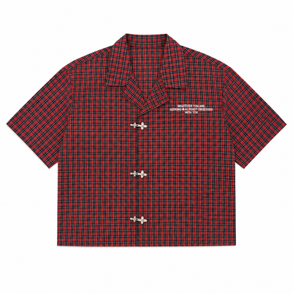 CHEMISE BOXY À CARREAUX À FERMOIRS MOUSQUETON