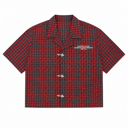 CHEMISE BOXY À CARREAUX À FERMOIRS MOUSQUETON