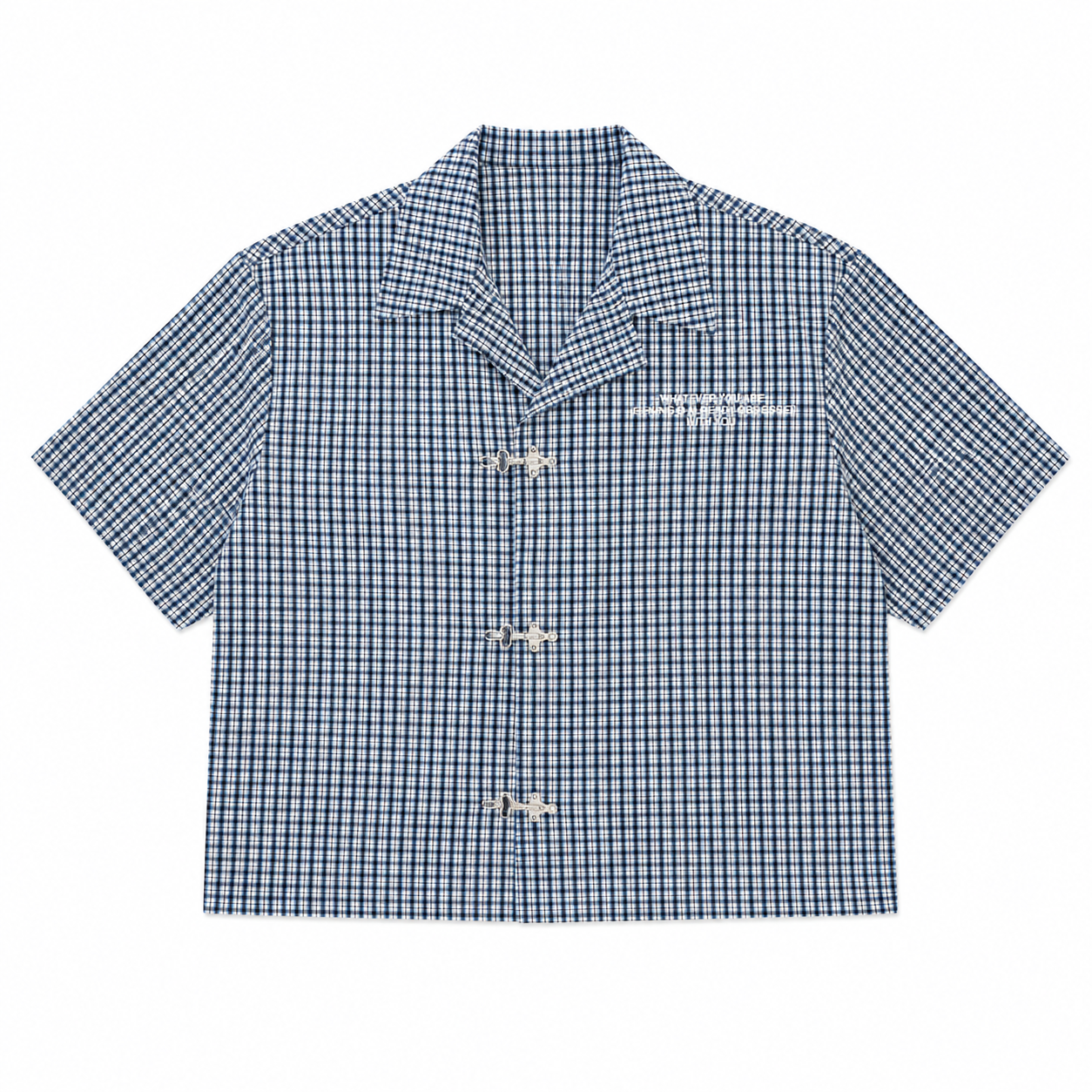 CHEMISE BOXY À CARREAUX À FERMOIRS MOUSQUETON