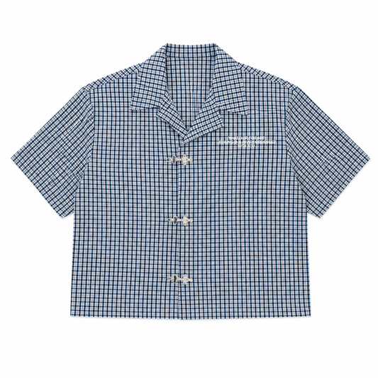 CHEMISE BOXY À CARREAUX À FERMOIRS MOUSQUETON