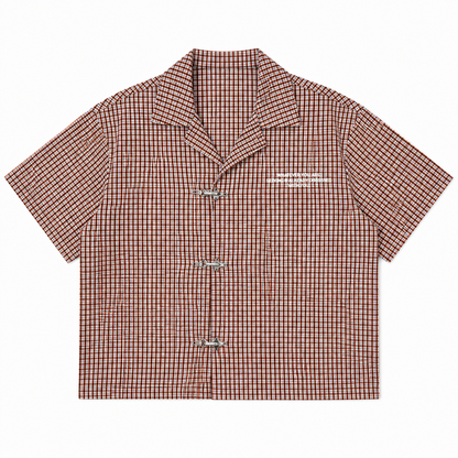 CHEMISE BOXY À CARREAUX À FERMOIRS MOUSQUETON
