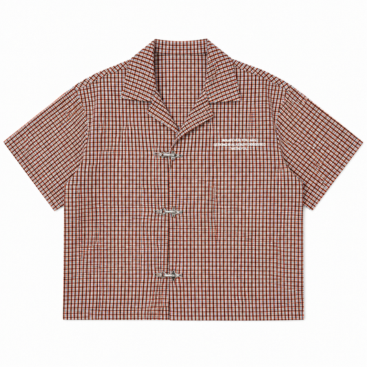 CHEMISE BOXY À CARREAUX À FERMOIRS MOUSQUETON