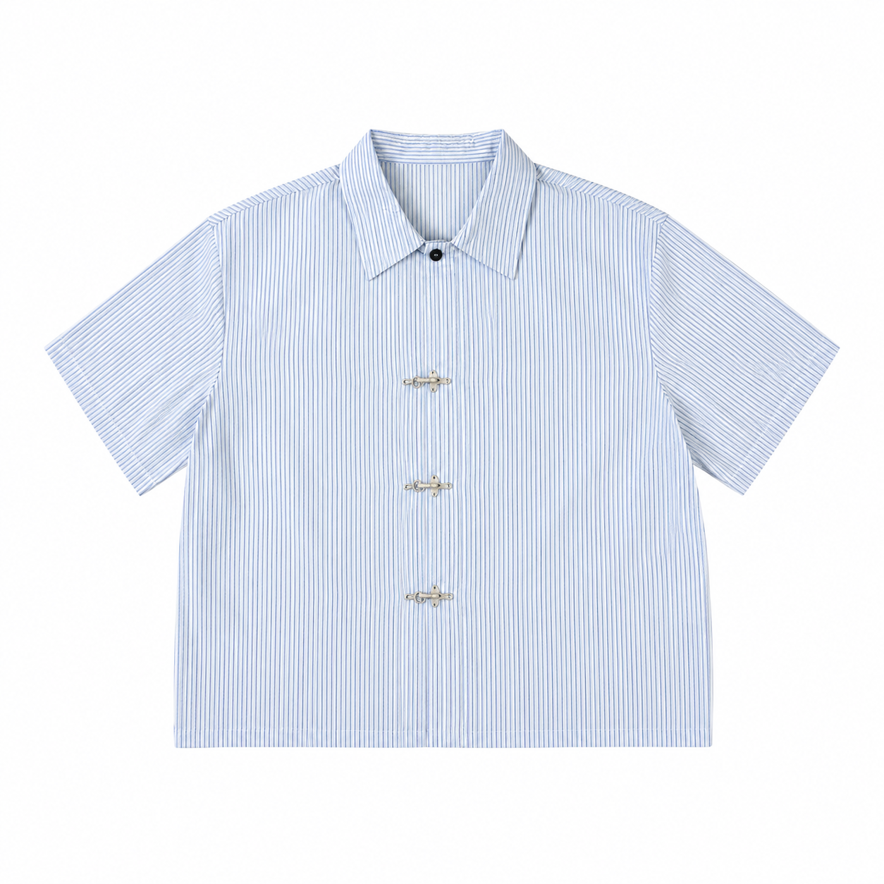 CHEMISE BOXY À RAYURE À FERMOIRS MOUSQUETON