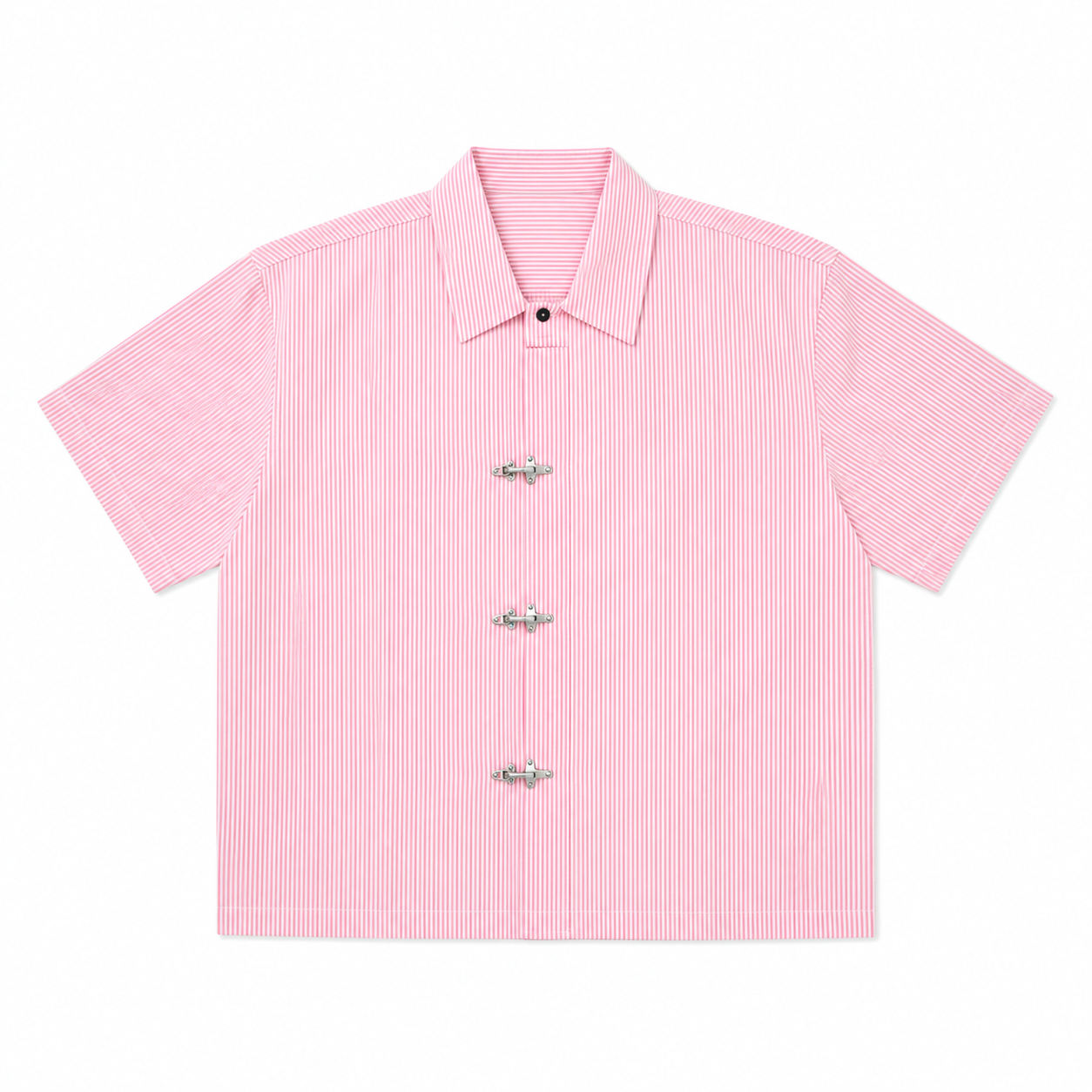 CHEMISE BOXY À RAYURE À FERMOIRS MOUSQUETON