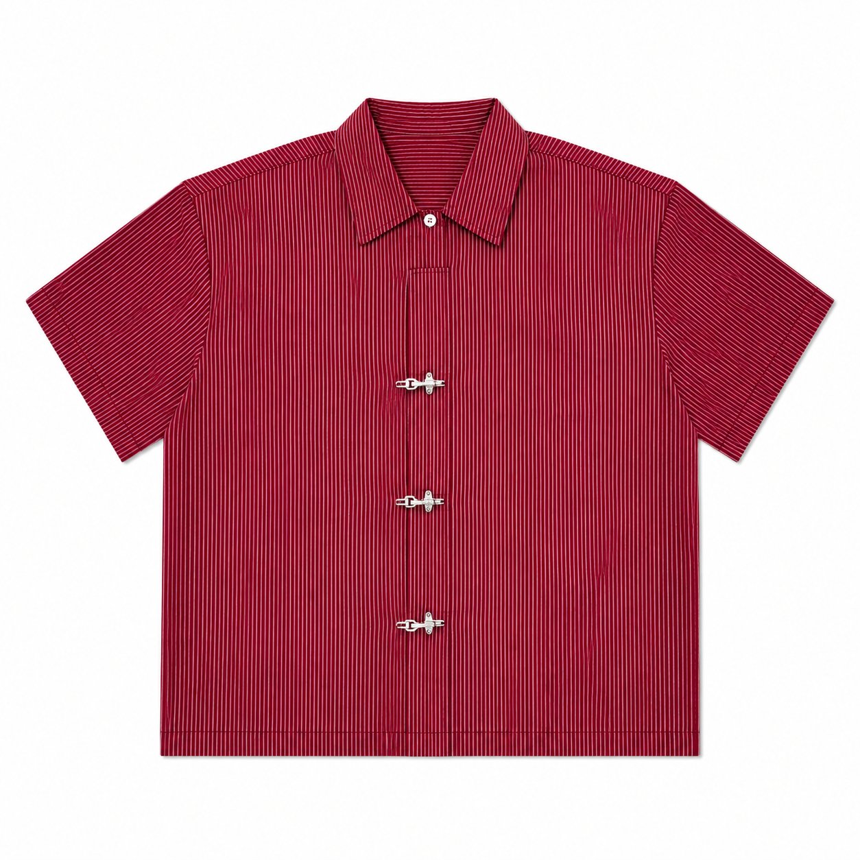 CHEMISE BOXY À RAYURE À FERMOIRS MOUSQUETON