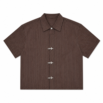 CHEMISE BOXY À RAYURE À FERMOIRS MOUSQUETON