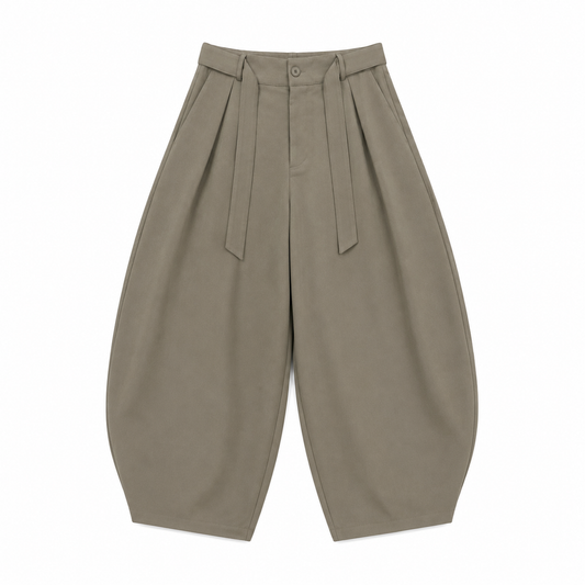 PANTALON BALLOON À CEINTURE AJUSTABLE
