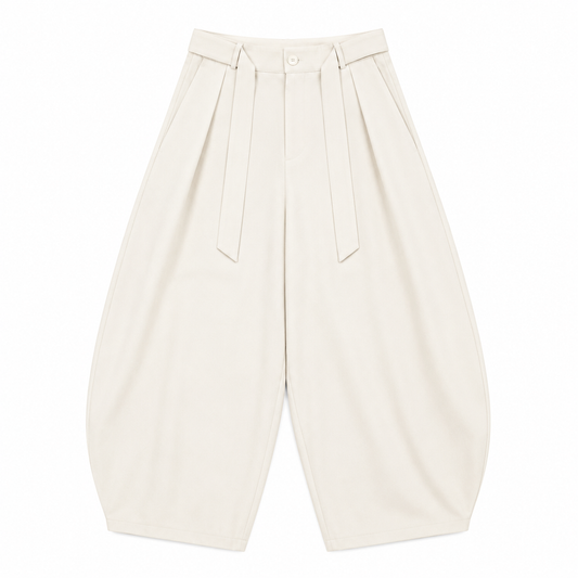 PANTALON BALLOON À CEINTURE AJUSTABLE