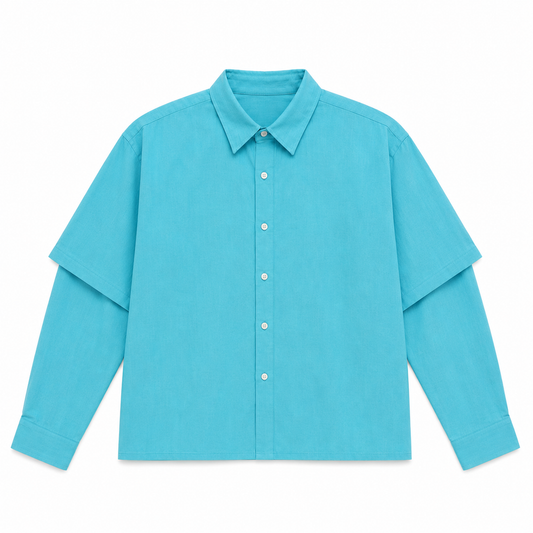 CHEMISE BOXY À MANCHES SUPERPOSÉES