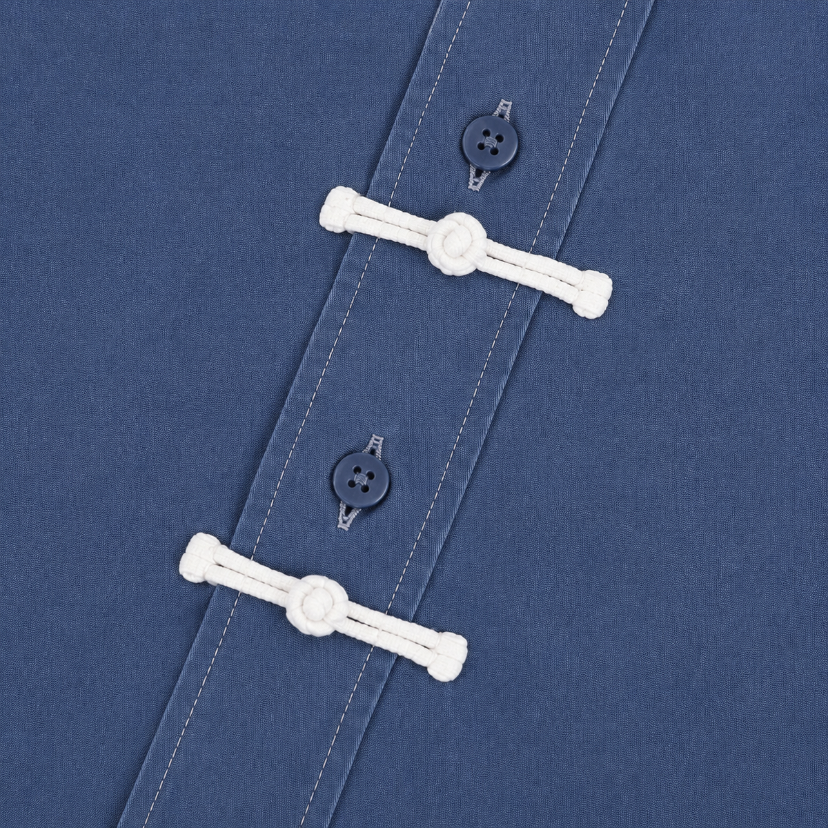 BOXY SHIRT WITH FROG FASTENINGS