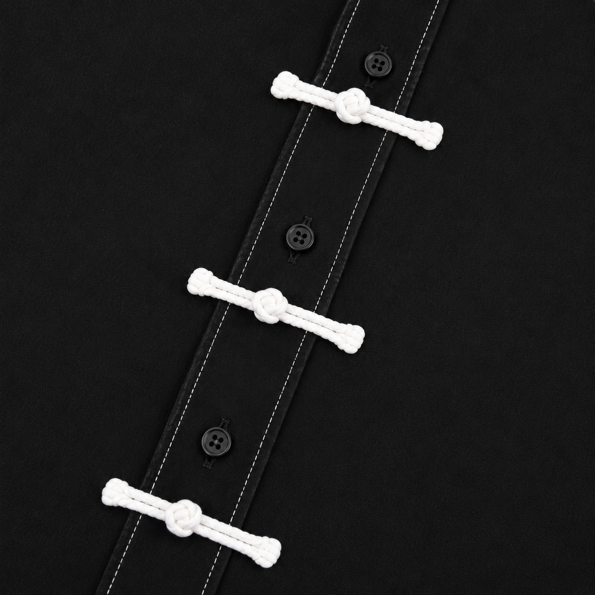 BOXY SHIRT WITH FROG FASTENINGS