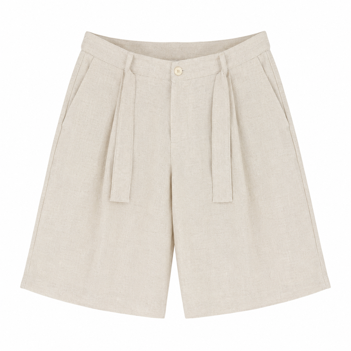 SHORT EN LIN CEINTURE AJUSTABLE