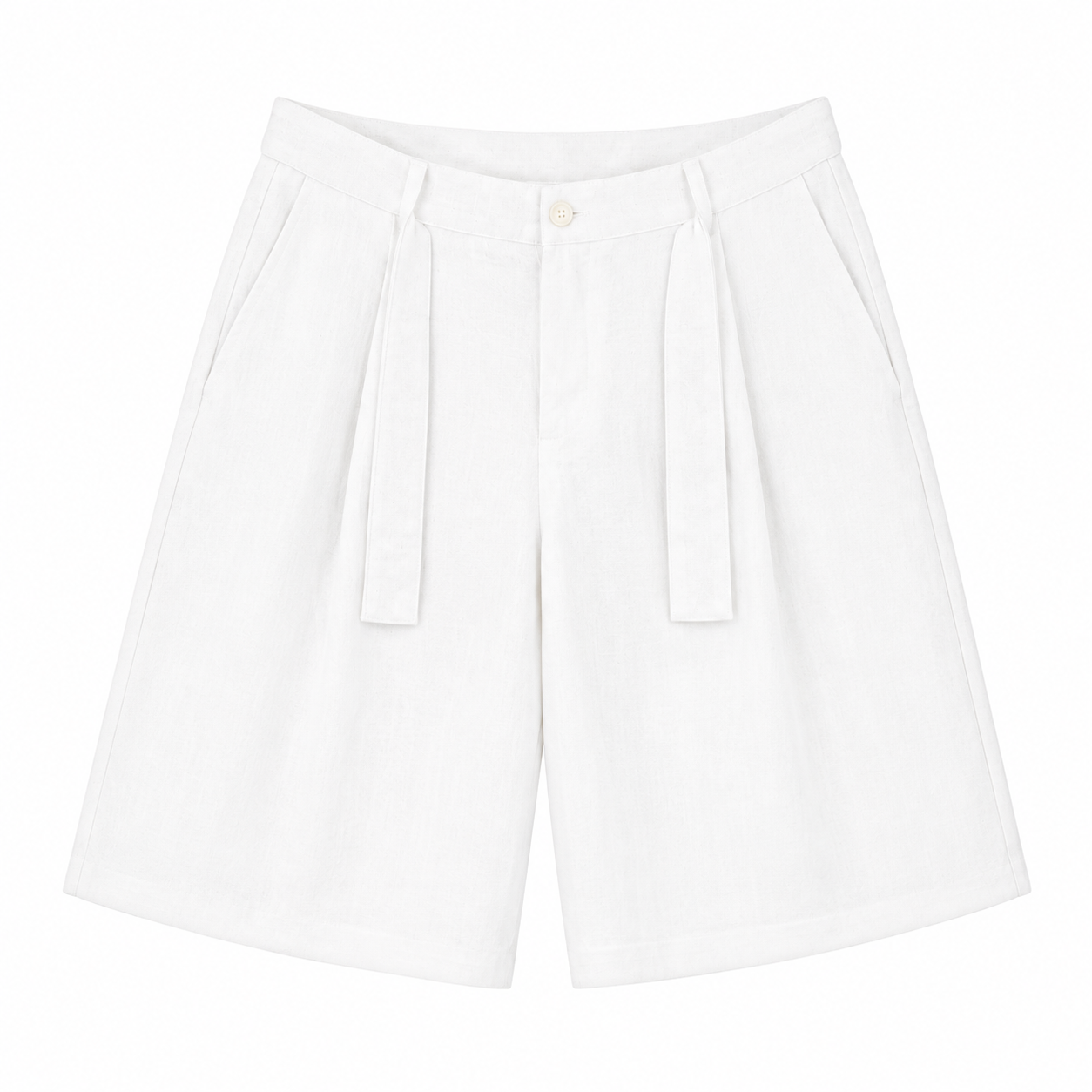 SHORT EN LIN CEINTURE AJUSTABLE