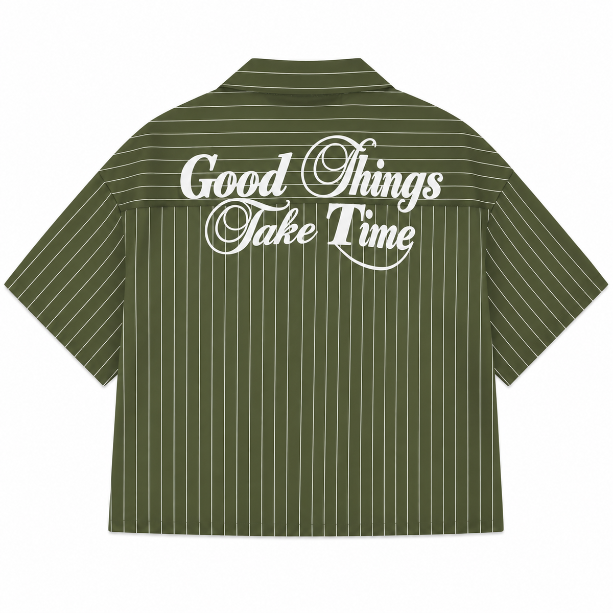 CHEMISE BOXY «  GOOD THINGS TAKE TIME »