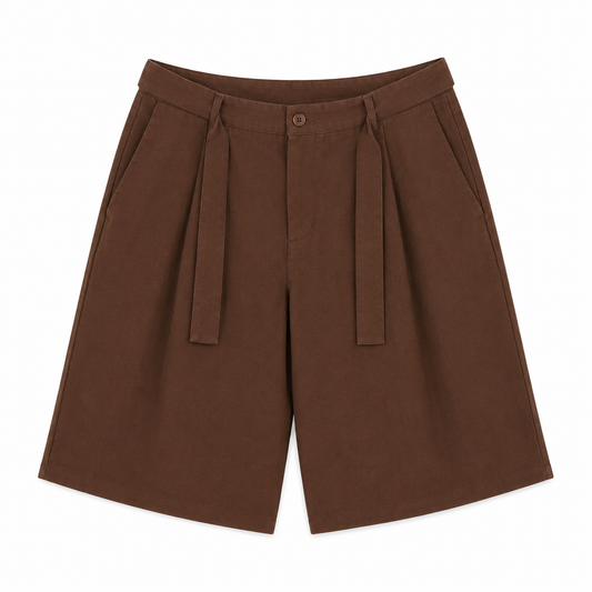SHORT EN LIN CEINTURE AJUSTABLE