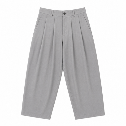 PANTALON BALLOON DOUBLE EFFET À PINCE