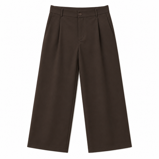 PANTALON COUPE DROIT À PINCE
