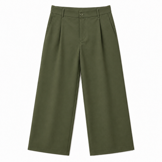 PANTALON COUPE DROIT À PINCE