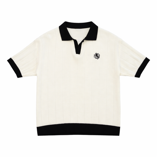 POLO TEXTURÉ À BRODERIE
