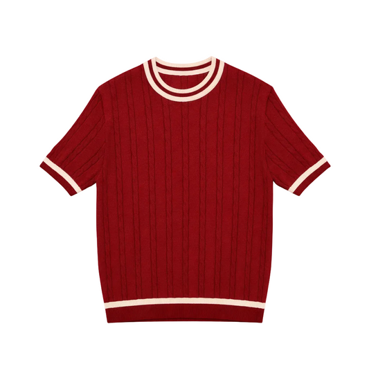 T-SHIRT EN MAILLE TORSADÉE